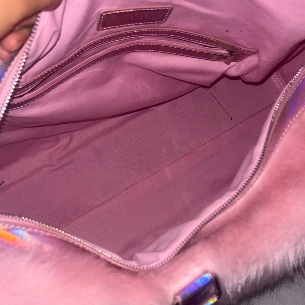 Dolls Kill Pink Faux Fur Travel Bag - Picture 3 of 5